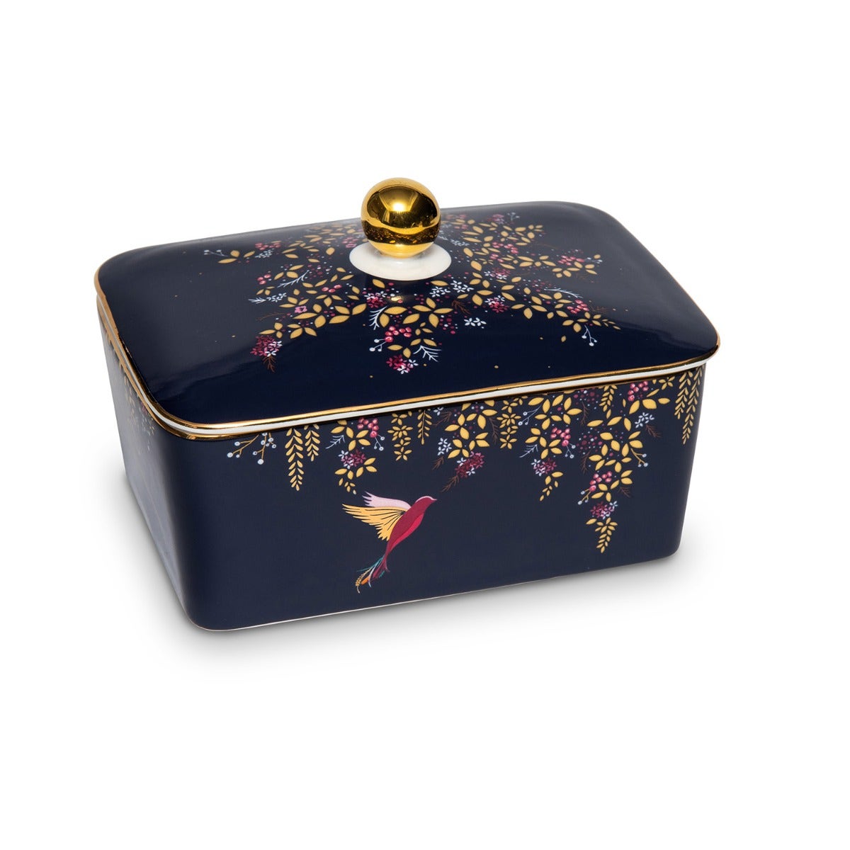 Sara Miller Chelsea Covered Butter Dish, Navy