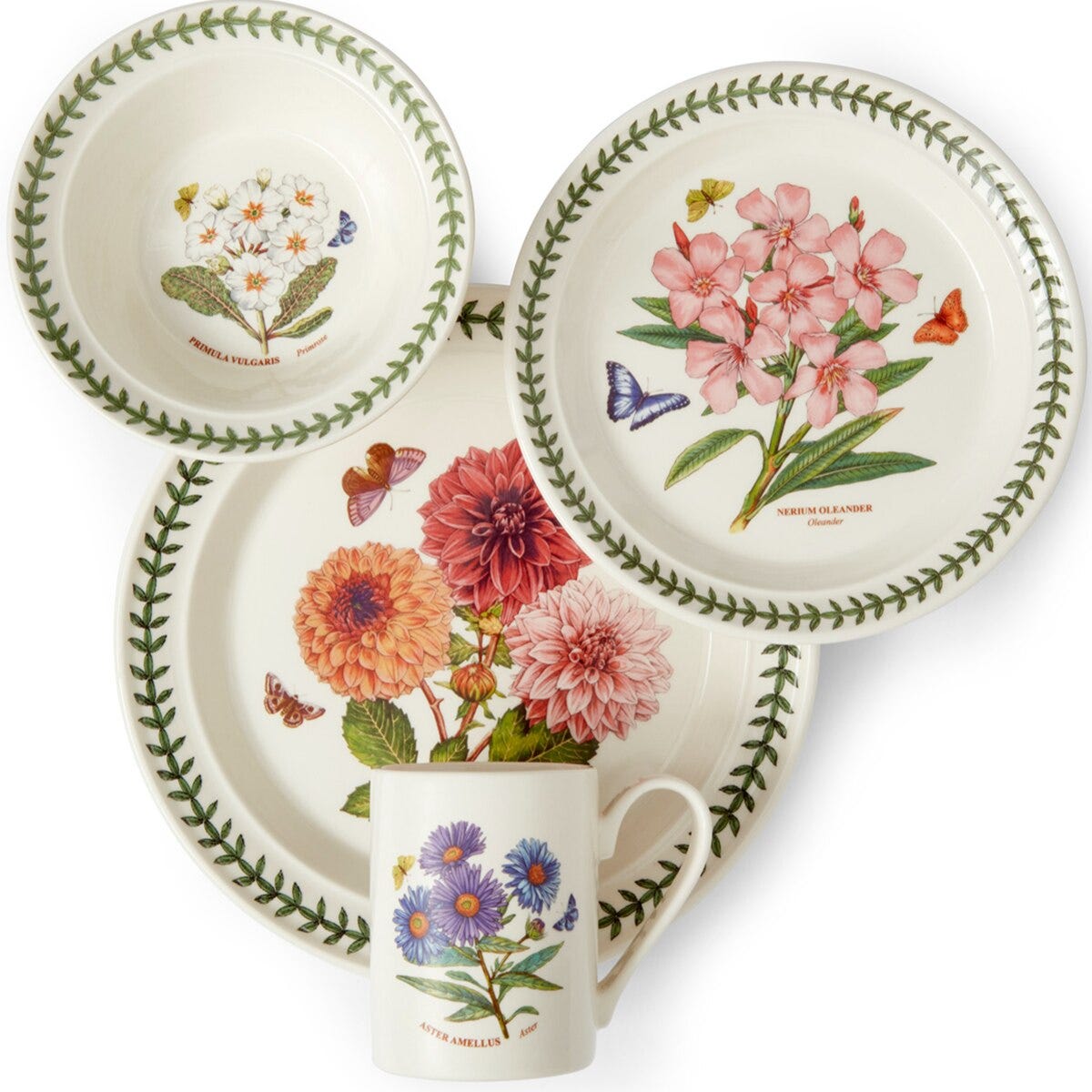 Botanic Garden 4 Piece Mixed Motif Set