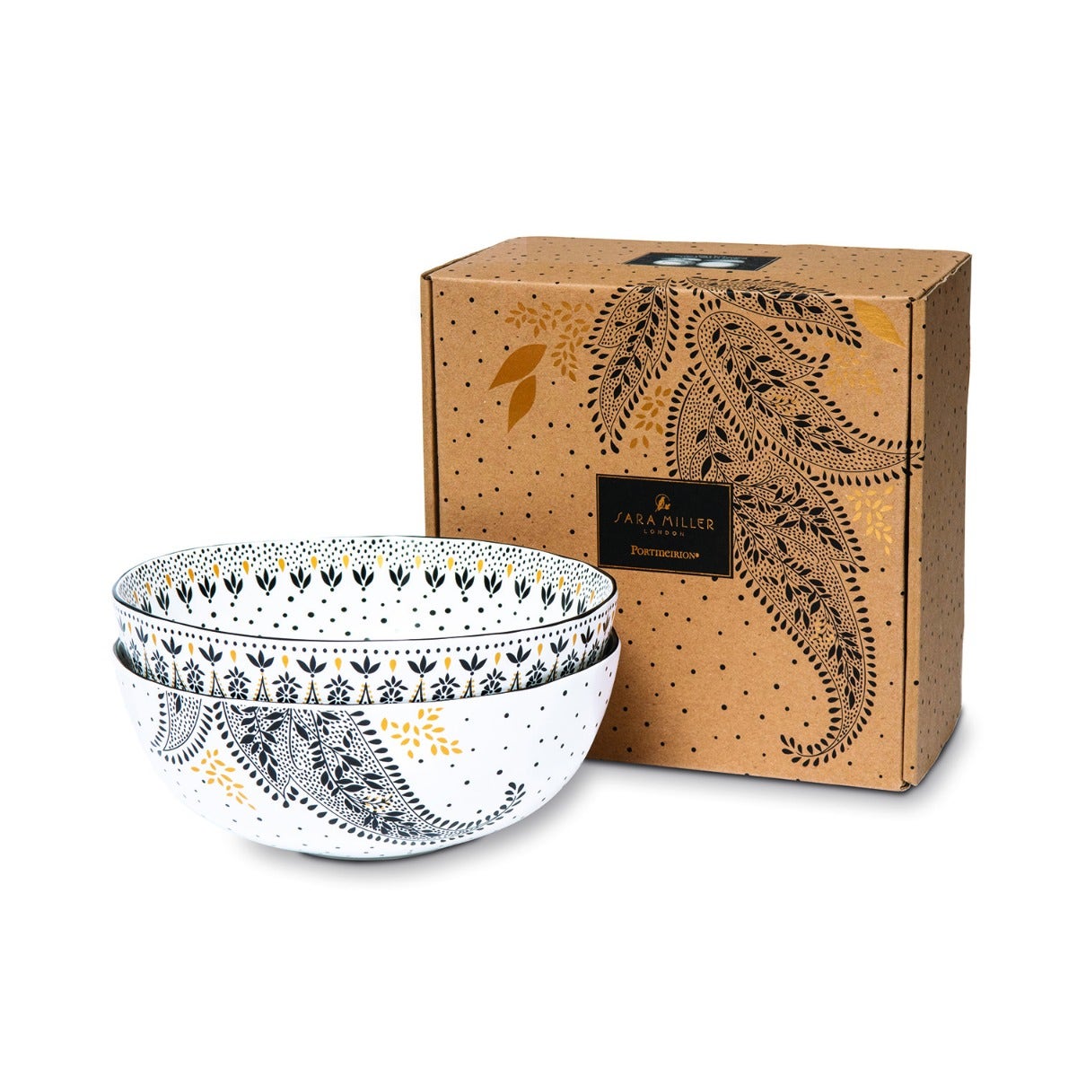 Sara Miller Artisanne Noir Set of 2 Large Bowls