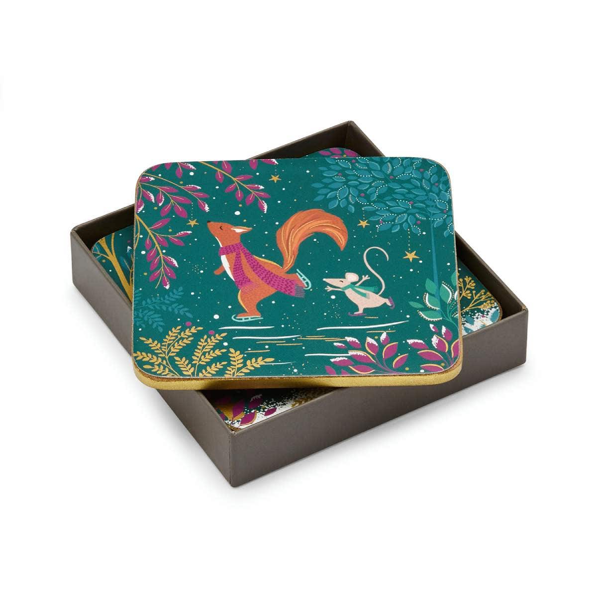 Woodland Tales Set of 4 Coasters