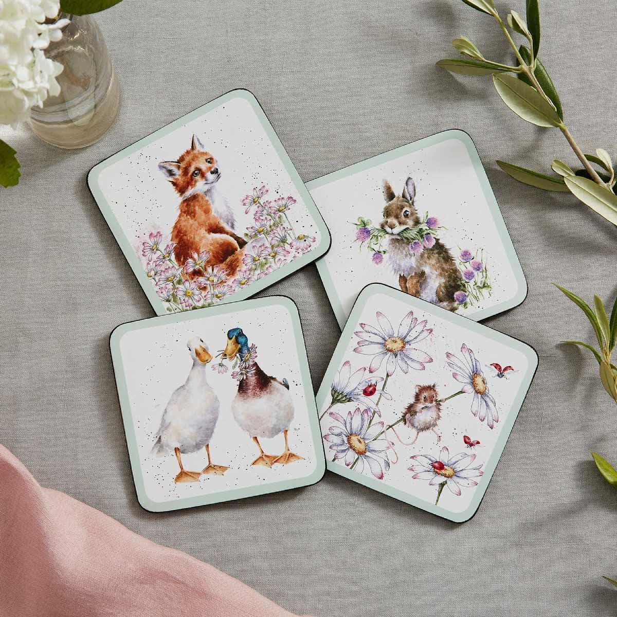 Wrendale Designs Wildflowers 4 Coasters