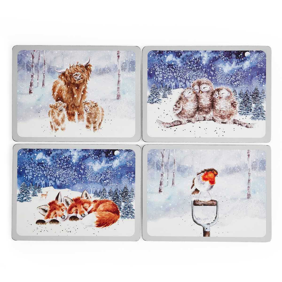 Wrendale Designs Winter Sky 4 Placemats