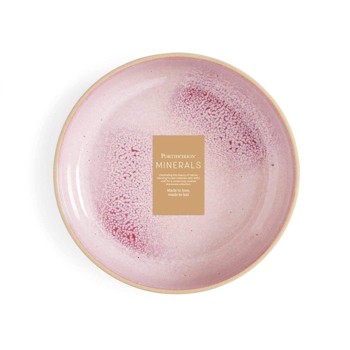 Minerals Set of 4 Low Bowls, Rose Quartz