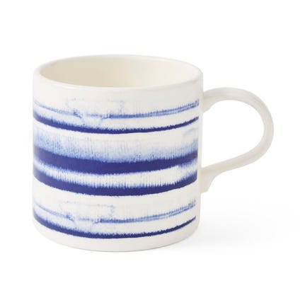 Mug Meirion Horizontal Stripes Mug, Blue & White