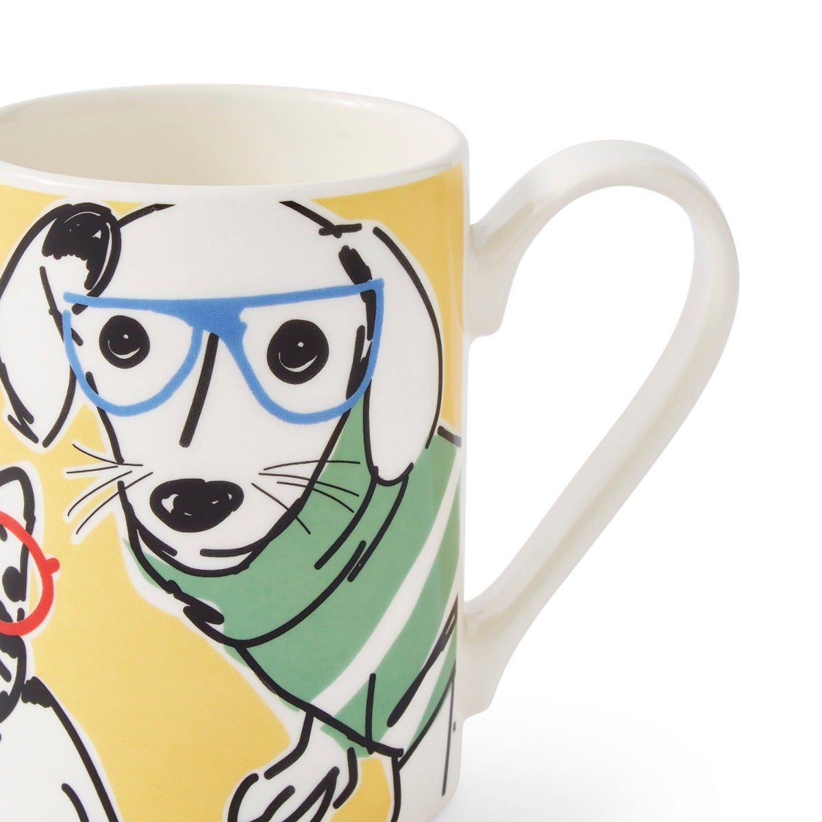 Mug Meirion Dog Mug, Bright Yellow