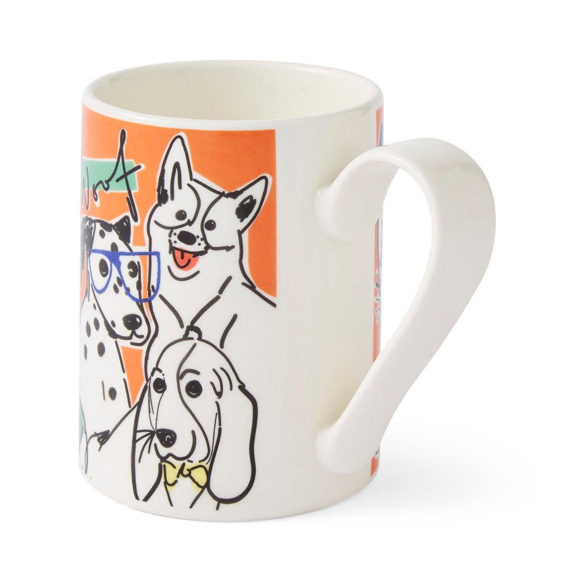 Mug Meirion Dogs Mug, Bright Orange