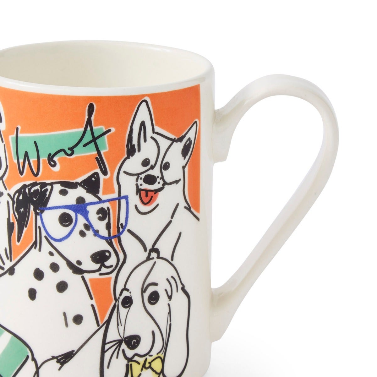 Mug Meirion Dogs Mug, Bright Orange