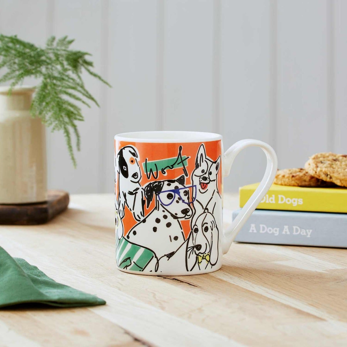 Mug Meirion Dogs Mug, Bright Orange