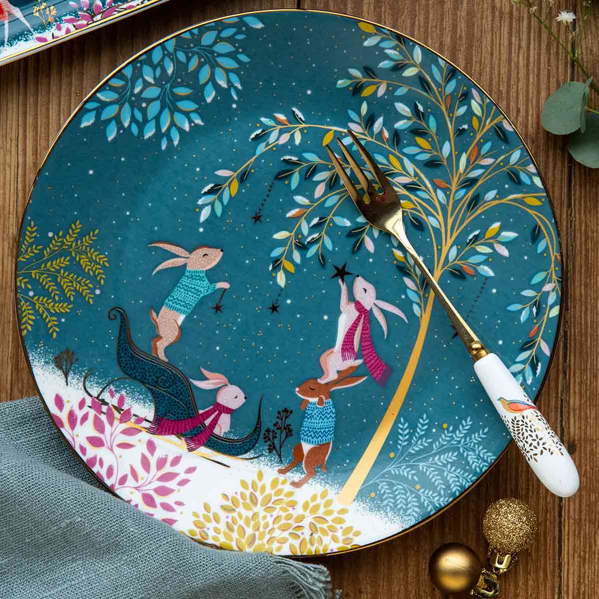 Woodland Tales Set of 4 Plates, Assorted