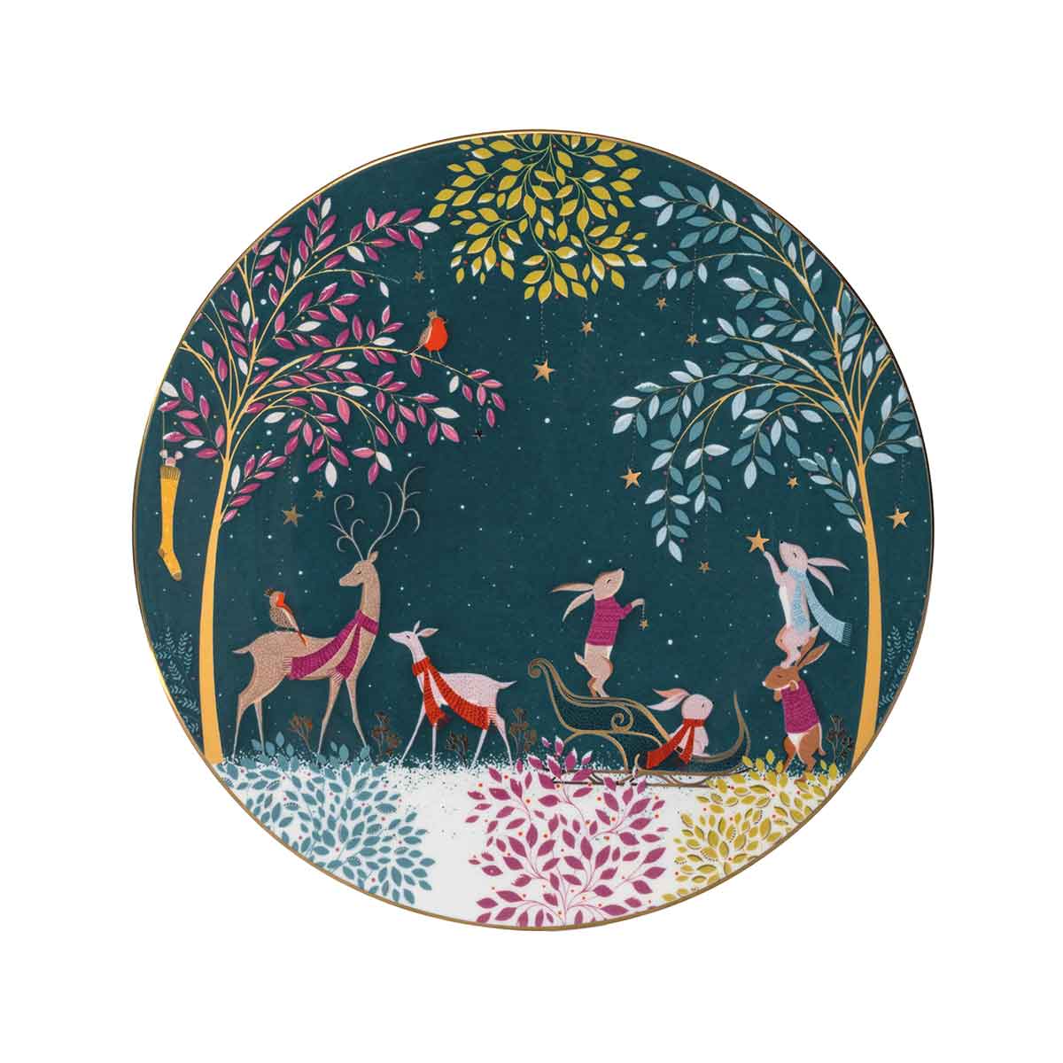 Woodland Tales Serving Plate, Deer & Robin