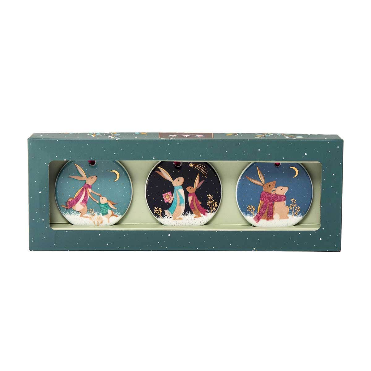 Woodland Tales Set of 3 Christmas Decorations, Assorted