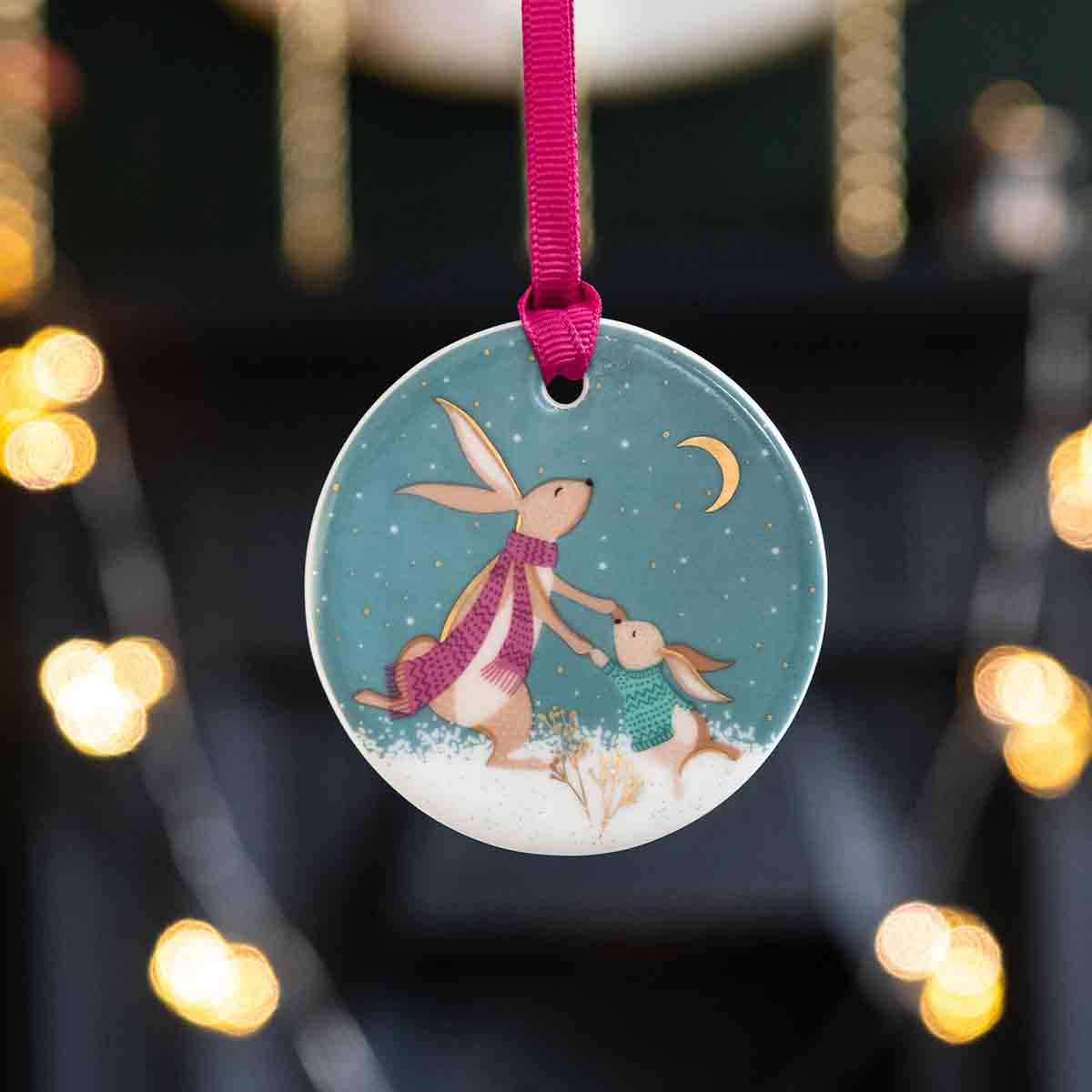 Woodland Tales Set of 3 Christmas Decorations, Assorted