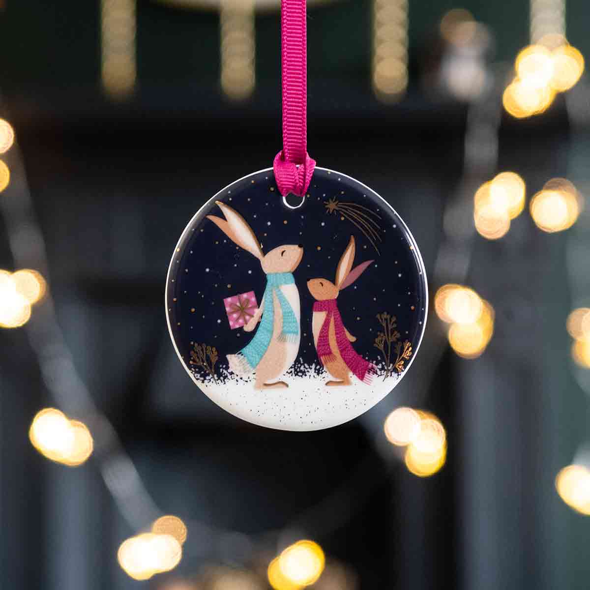Woodland Tales Set of 3 Christmas Decorations, Assorted