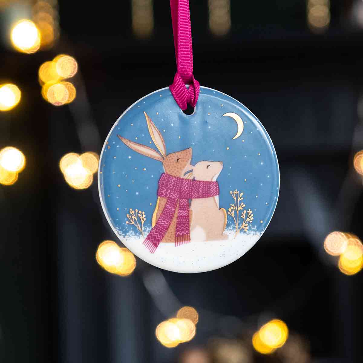 Woodland Tales Set of 3 Christmas Decorations, Assorted