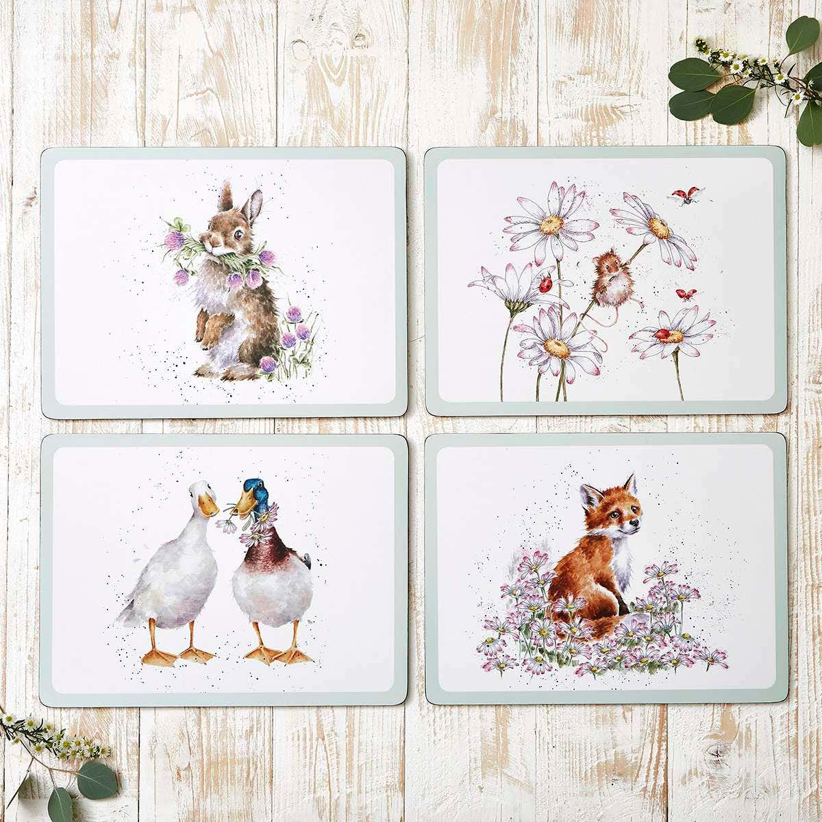 Wrendale Designs Large Wildflowers 4 Placemats