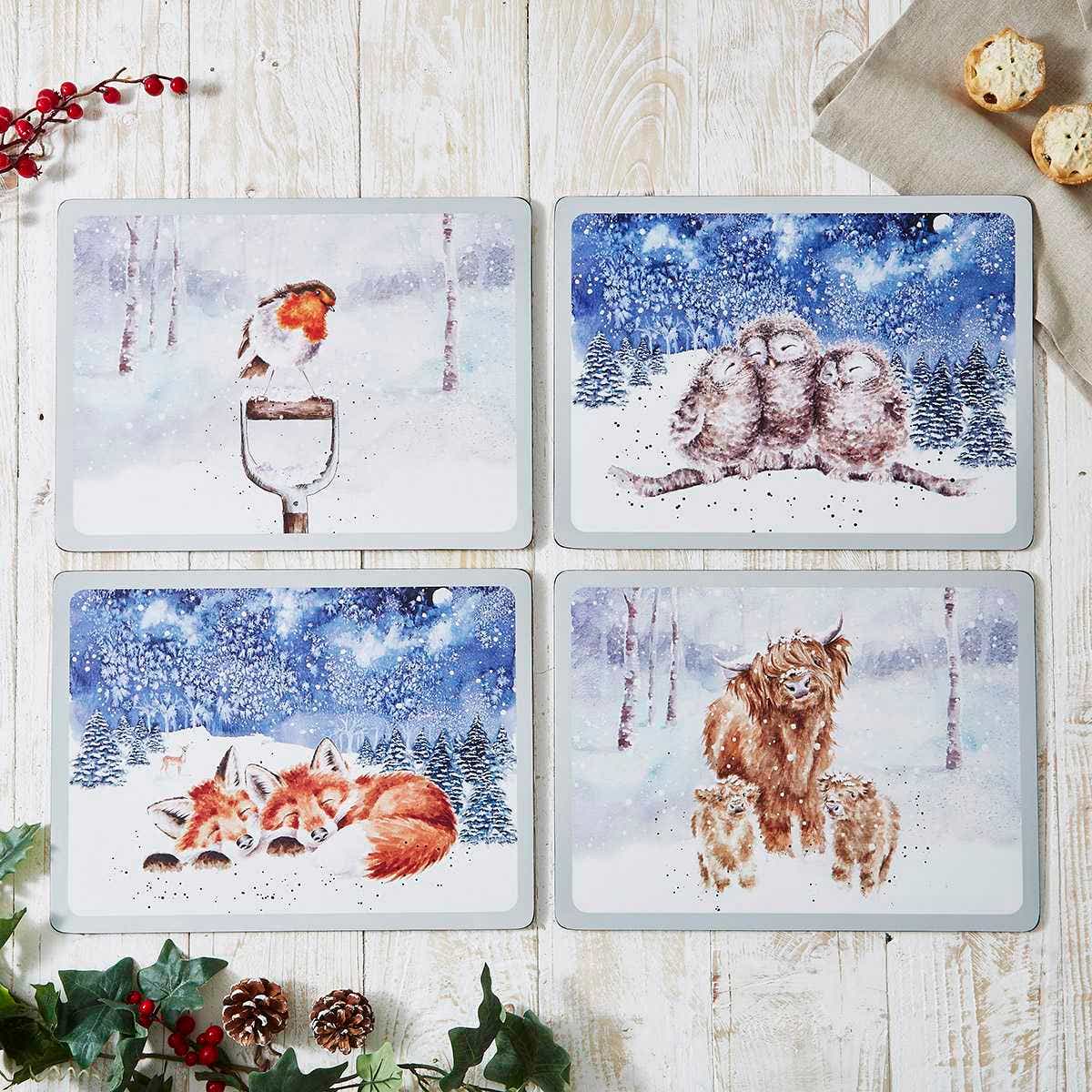 Wrendale Designs Large Winter Sky 4 Placemats