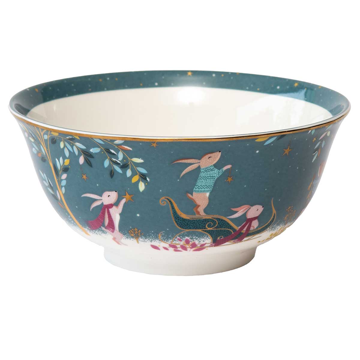 Woodland Tales Candy Bowl, Rabbit Sleigh