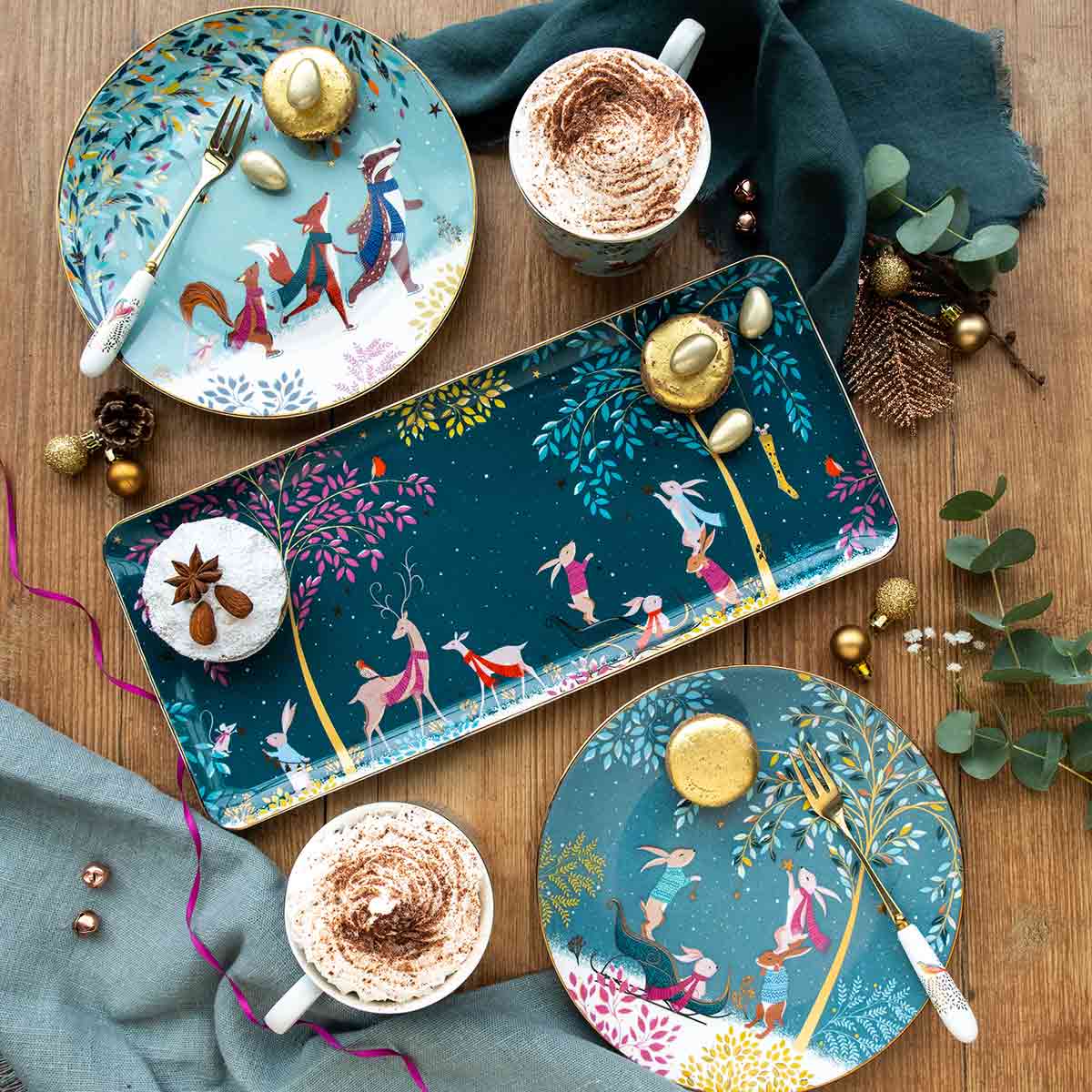 Woodland Tales Sandwich Tray, Deer & Robin