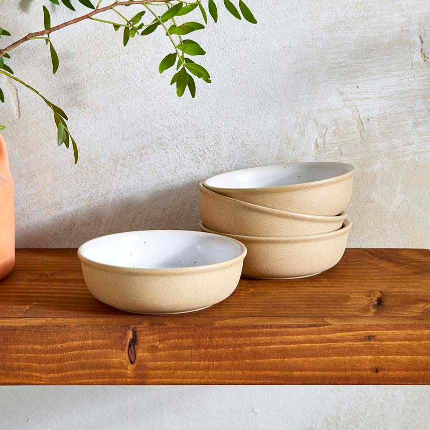 Portmeirion Minerals set of 4, Small Low Bowls, Moonstone