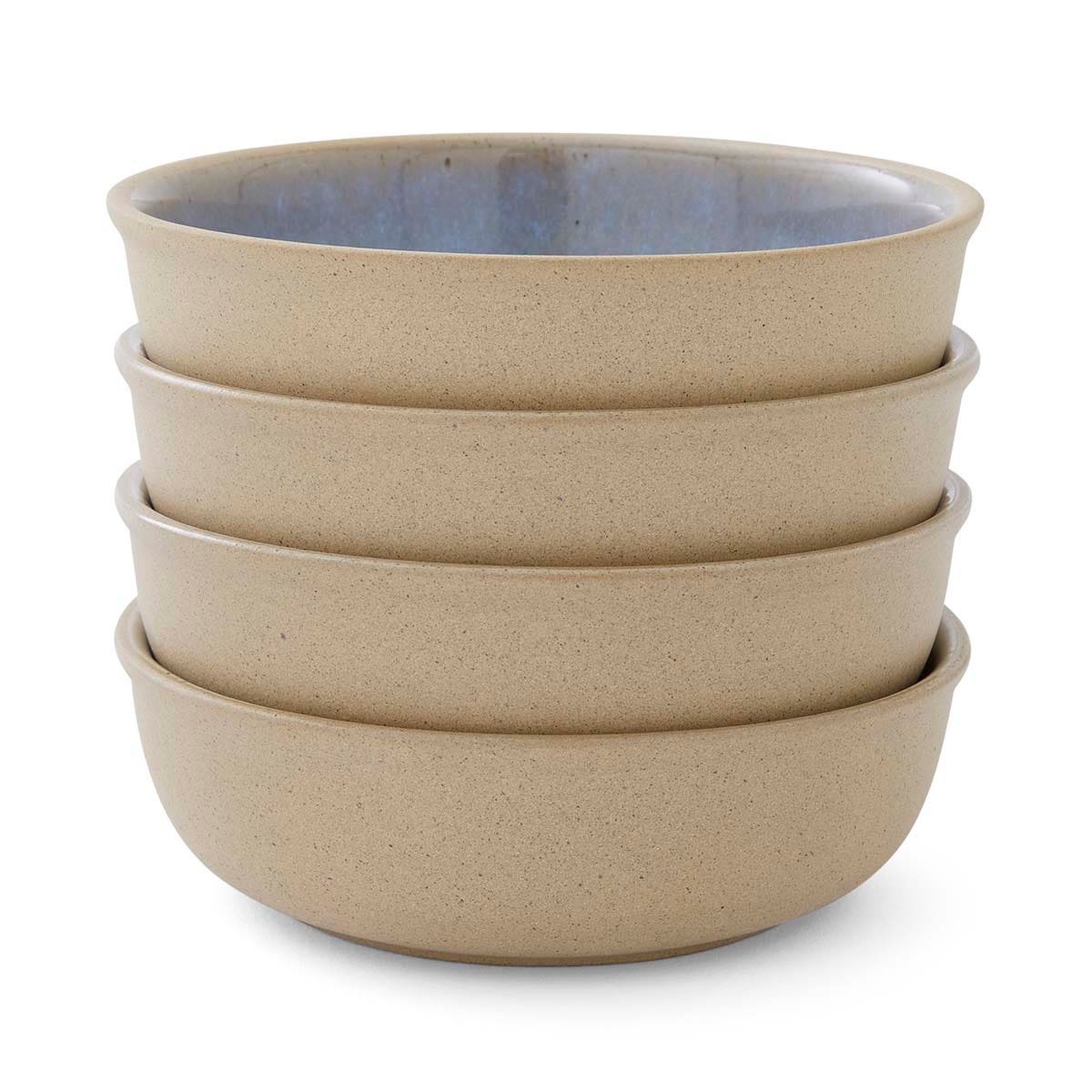 Portmeirion Minerals set of 4, Small Low Bowls, Aquamarine