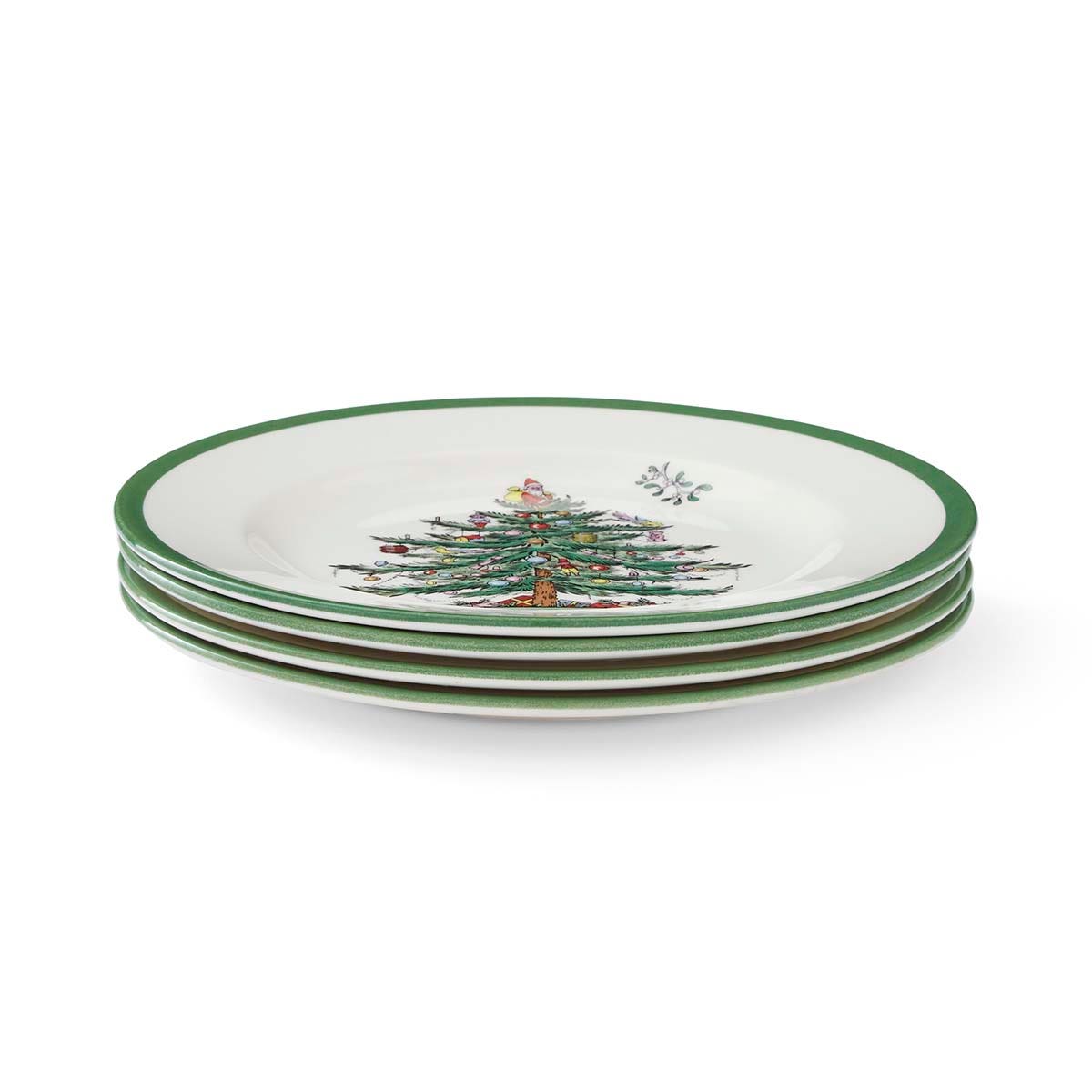 Christmas Tree Set of 4 Plates