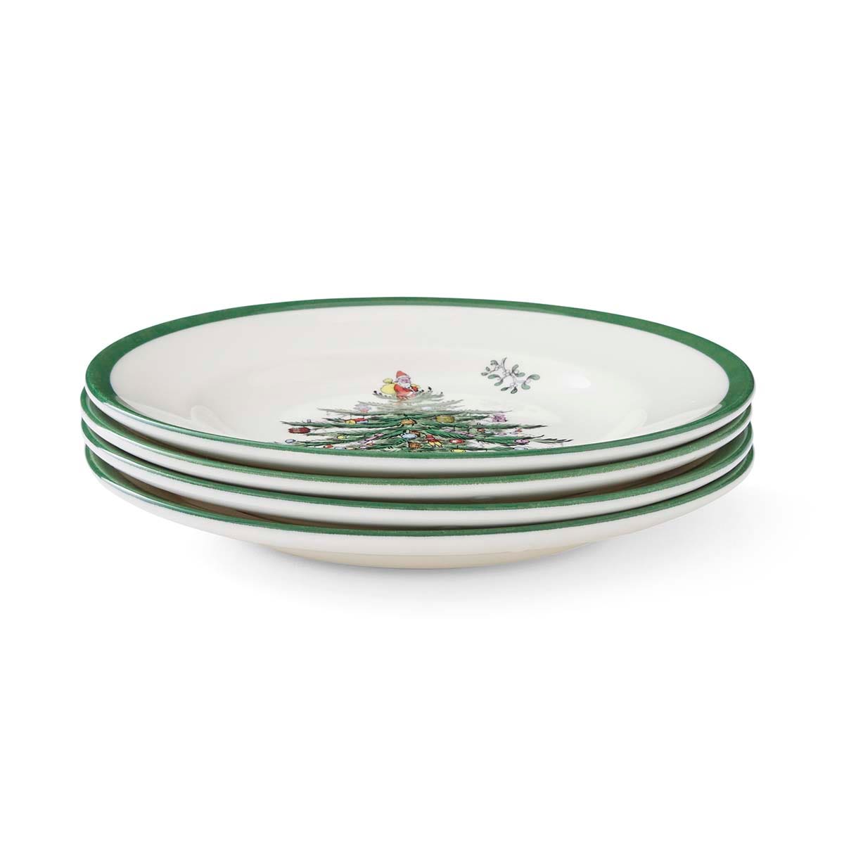 Christmas Tree Set of 4 Tea Plates