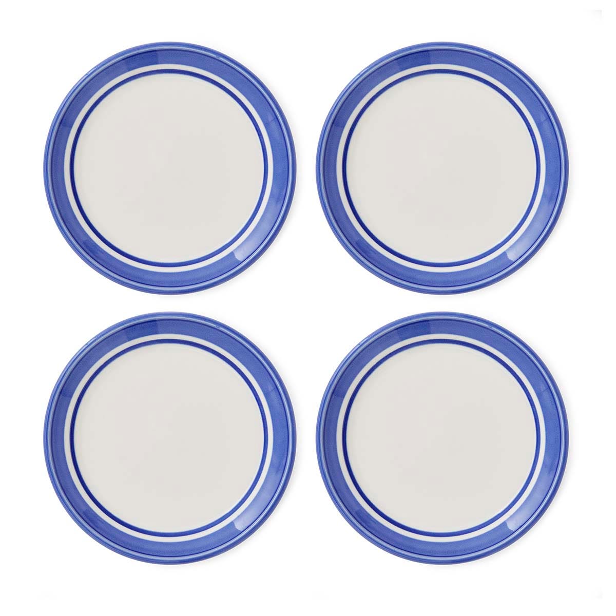 Potter's Stripe Set of 4 Bread Plates, Blue