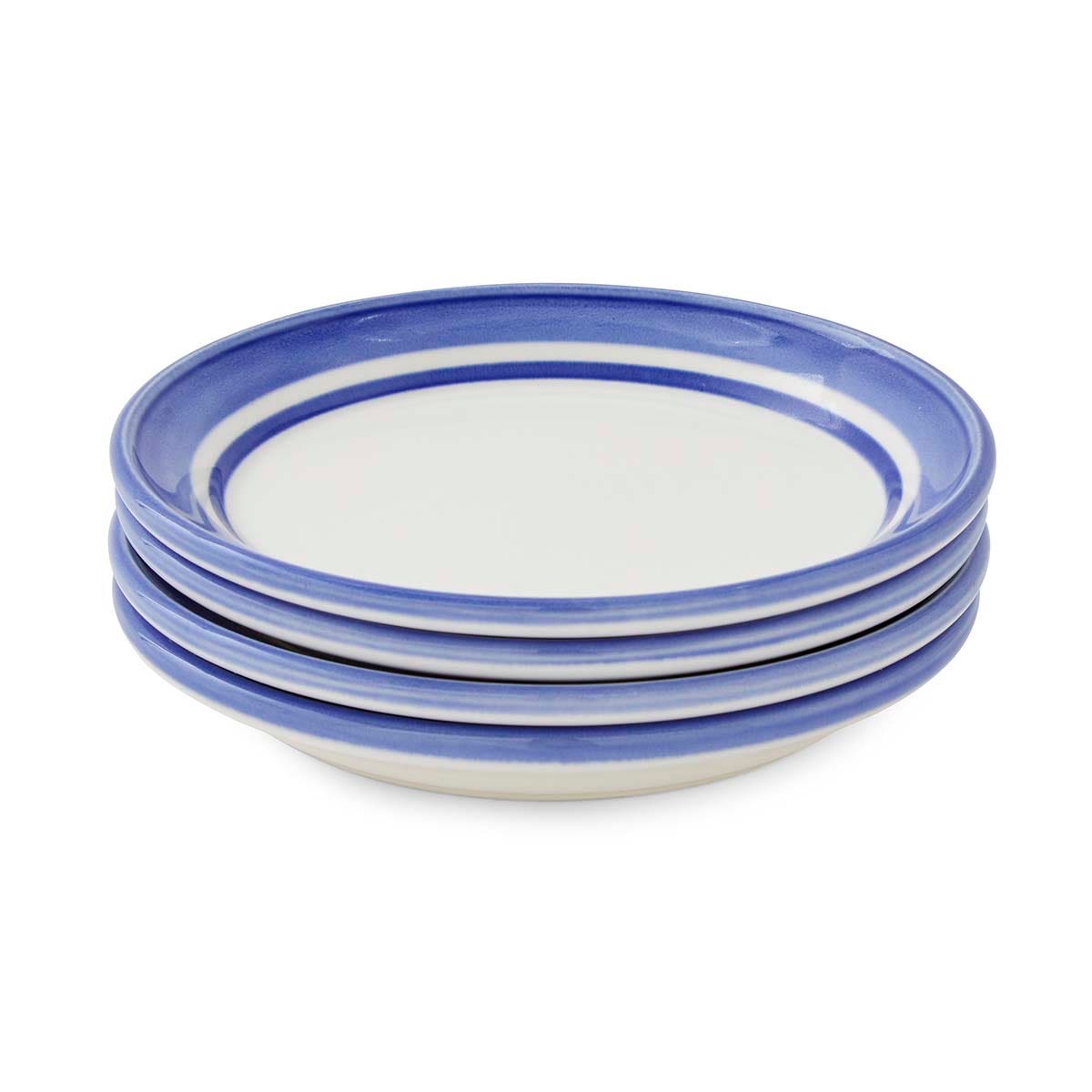 Potter's Stripe Set of 4 Bread Plates, Blue
