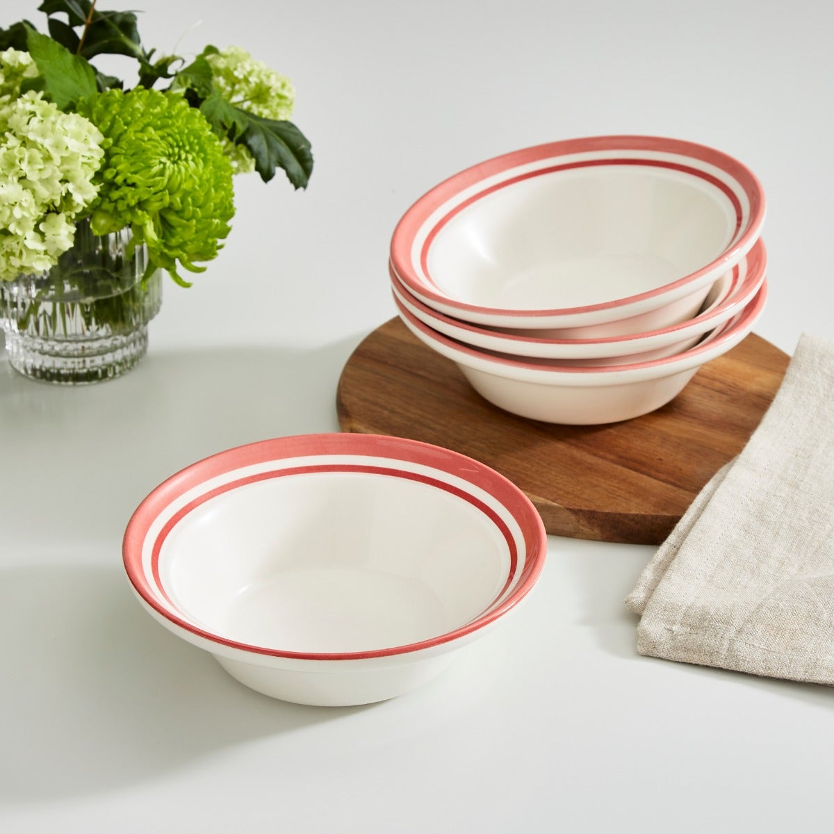 Potter's Stripe Oatmeal Bowl, Red