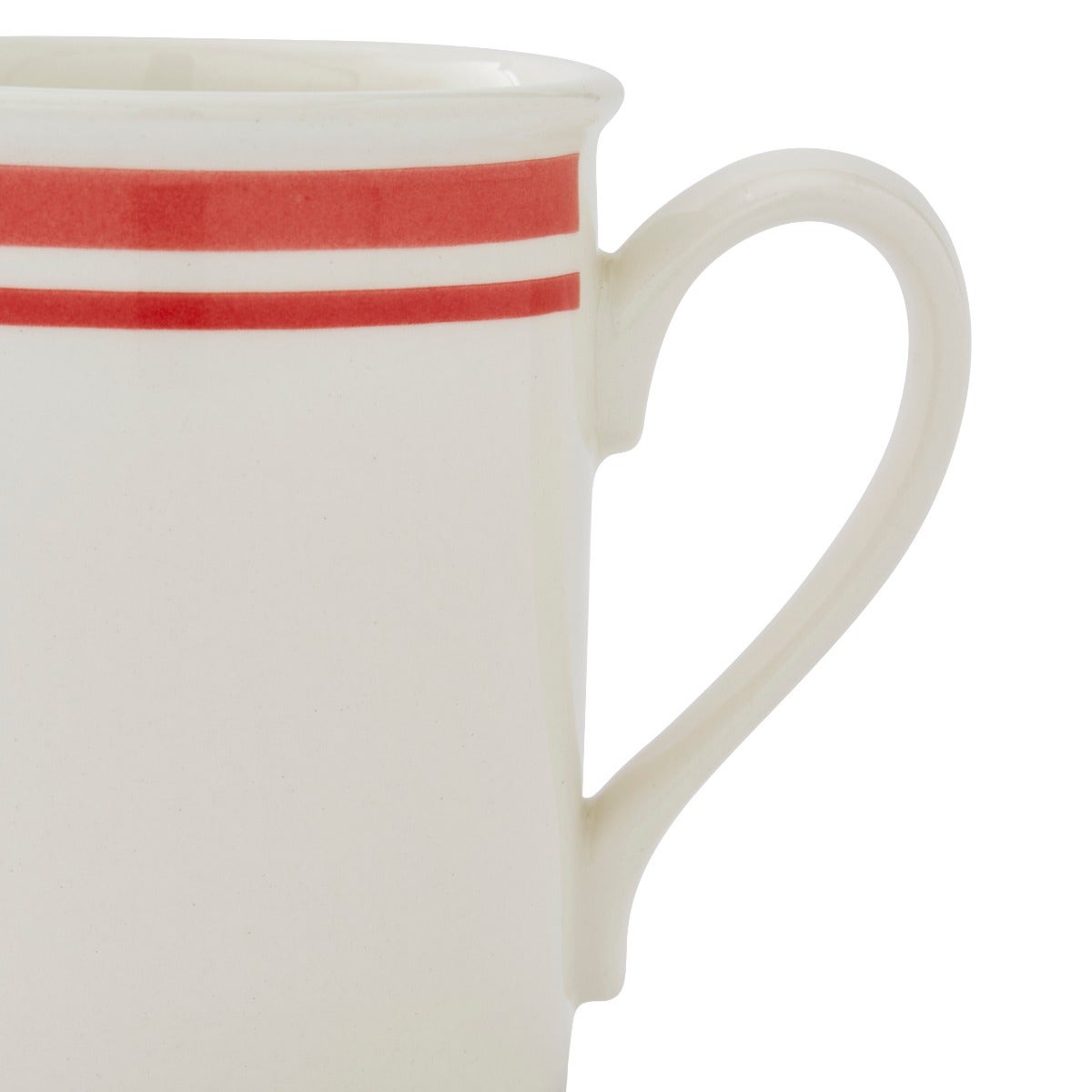 Potter's Stripe Breakfast Mug, Red