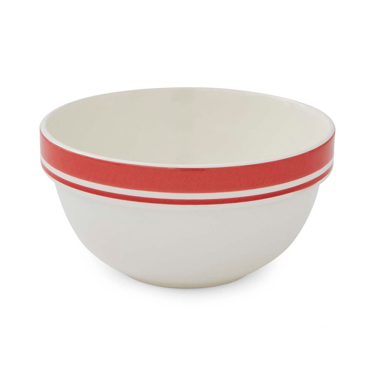 Potter's Stripe 7 Inch Stacking Bowl, Red