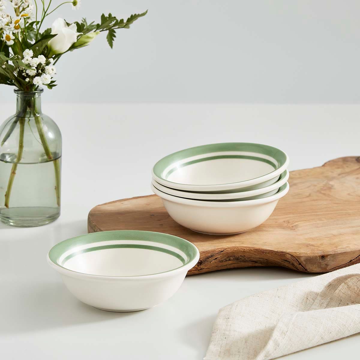 Potter's Stripe 13cm  Bowl, Green