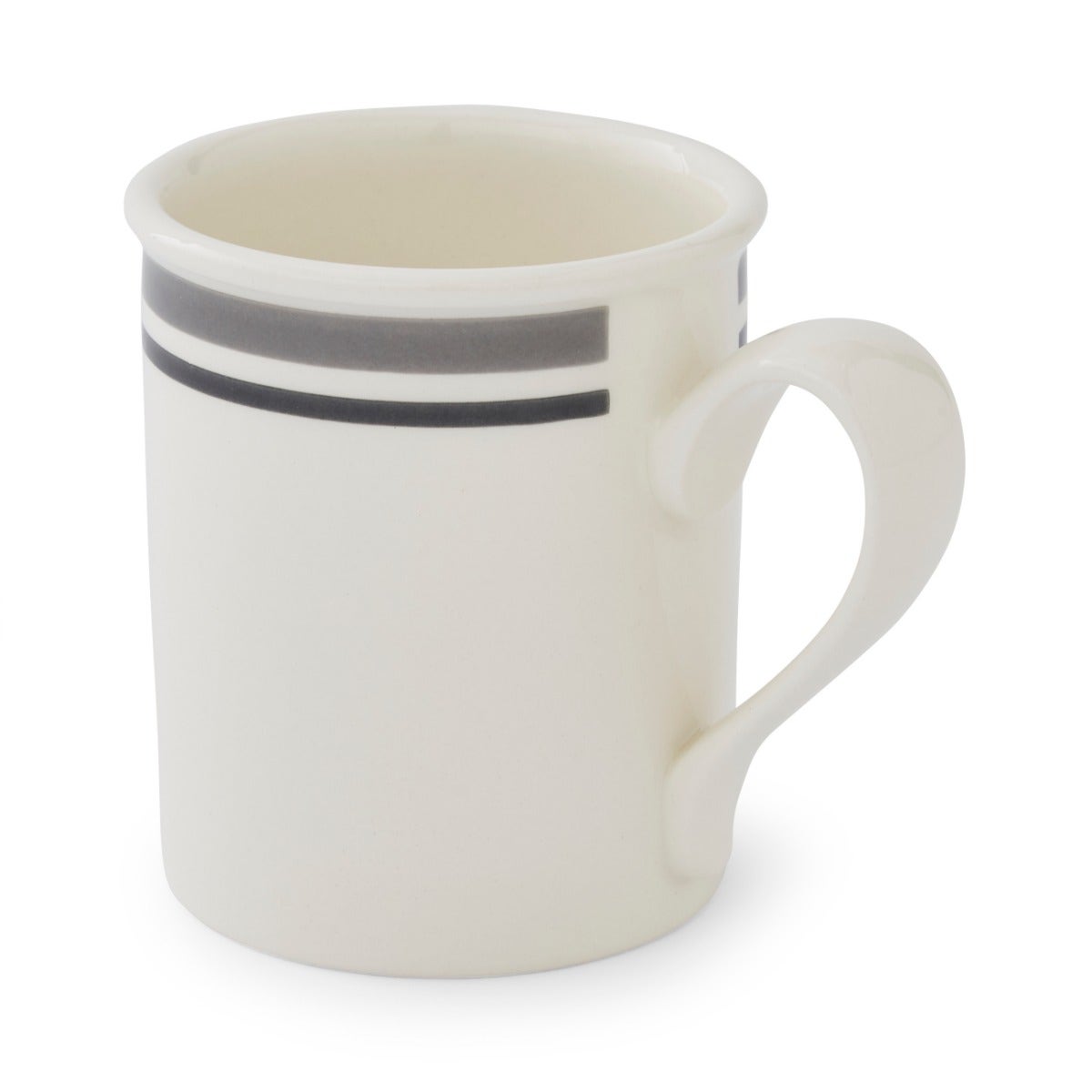 Potter's Stripe Breakfast Mug, Grey