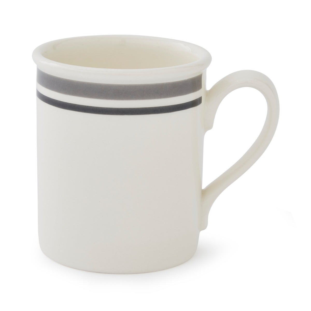 Potter's Stripe Breakfast Mug, Grey
