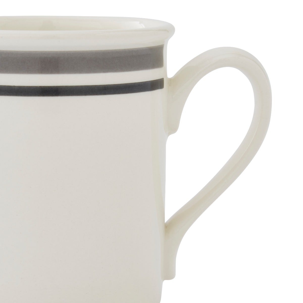 Potter's Stripe Breakfast Mug, Grey