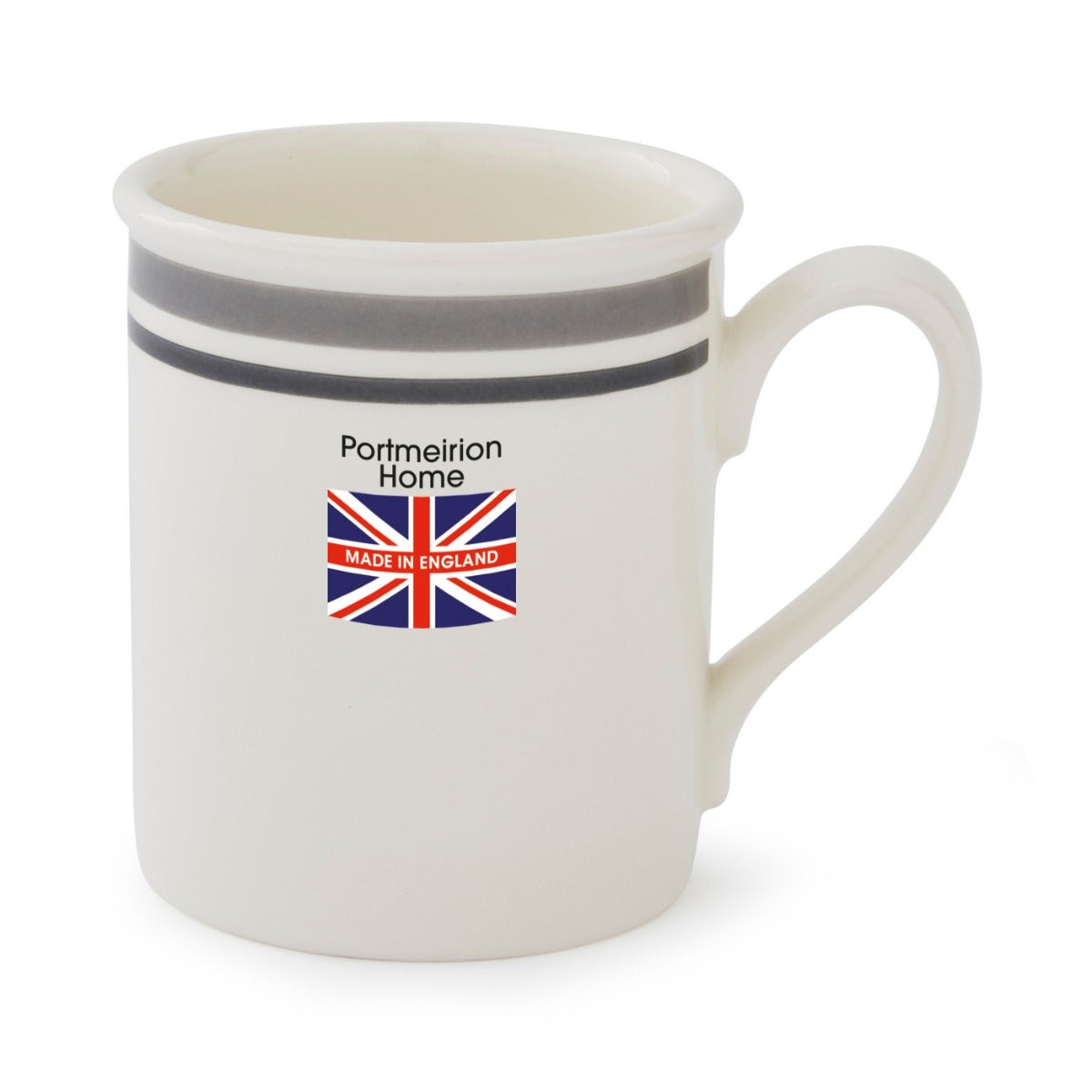 Potter's Stripe Breakfast Mug, Grey