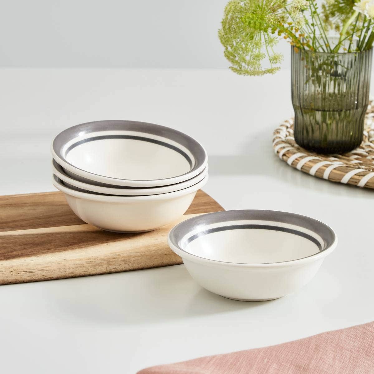 Potter's Stripe 13cm  Bowl, Grey