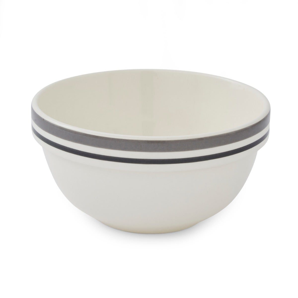 Potter's Stripe 5.5 Inch Stacking Bowl, Grey