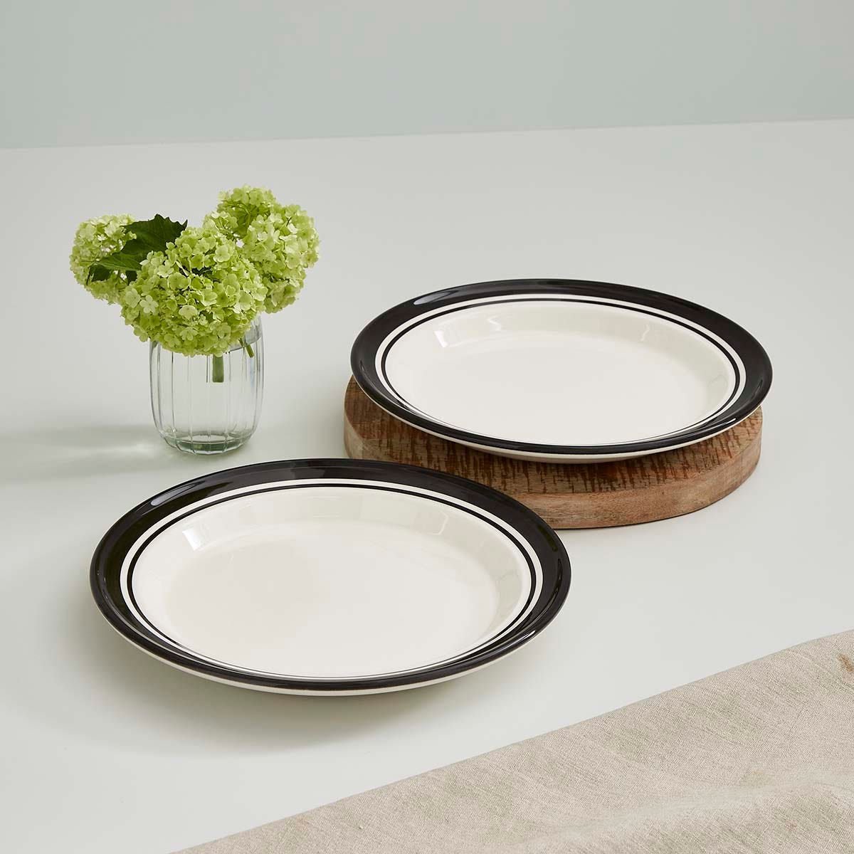 Potter's Stripe Dinner Plate, Black