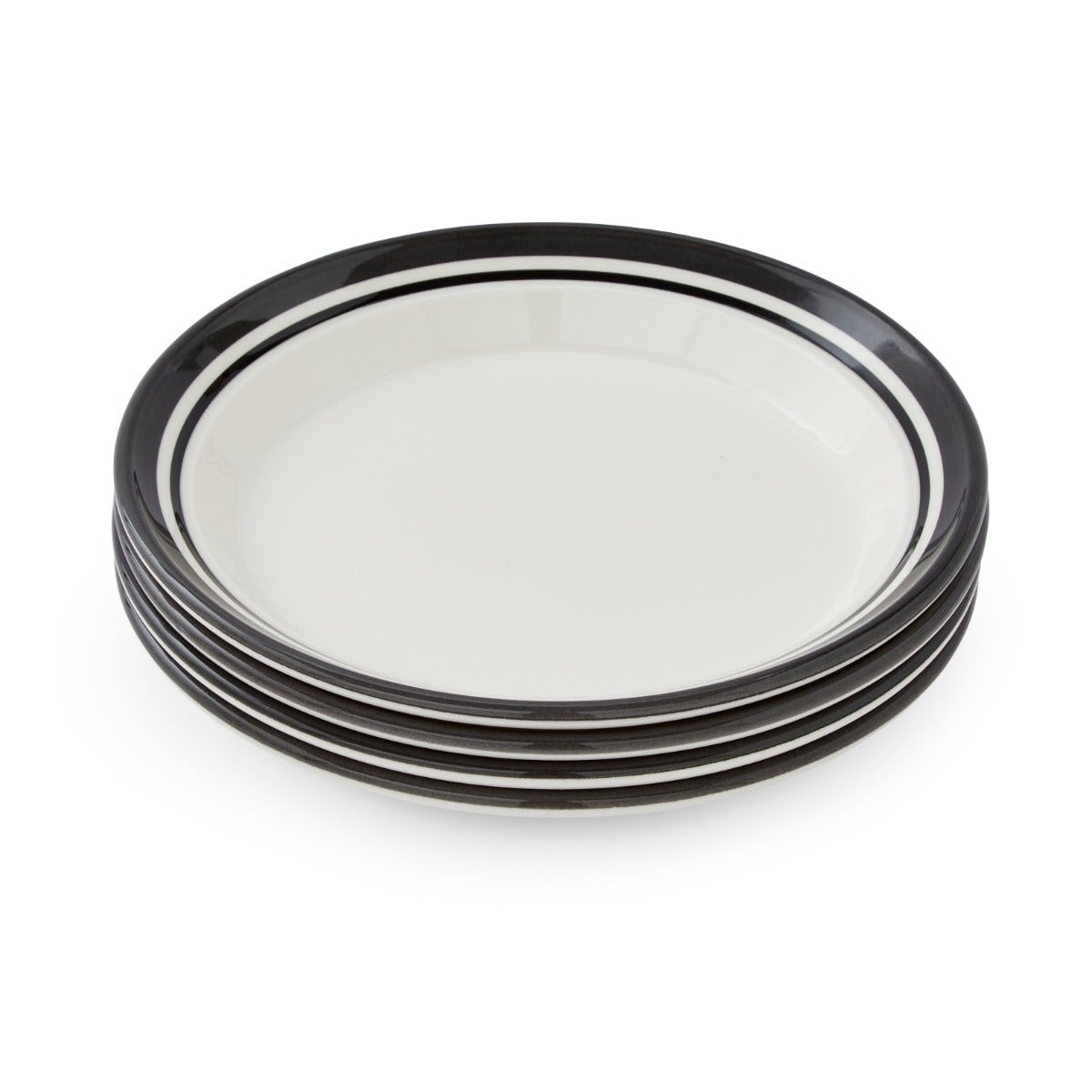 Potter's Stripe Set of 4 Side Plates, Black
