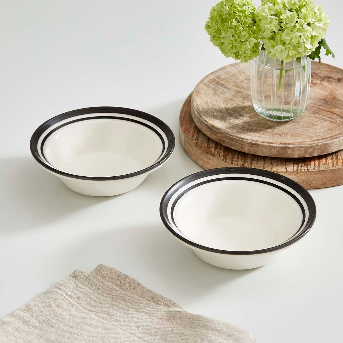 Potter's Stripe Oatmeal Bowl, Black