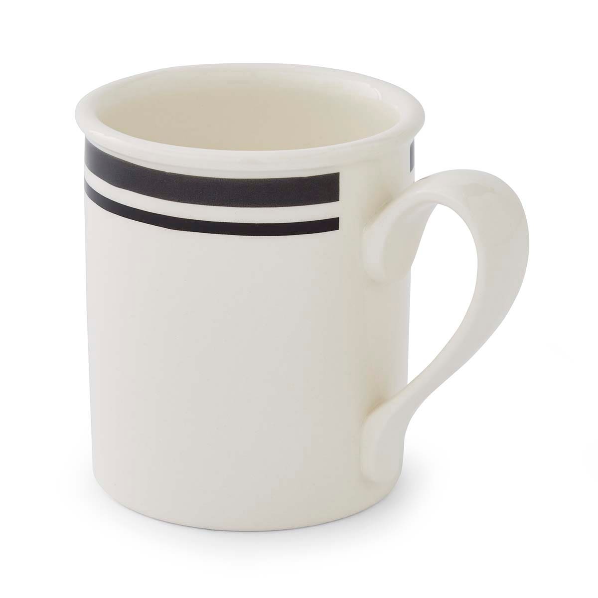Potter's Stripe Breakfast Mug, Black