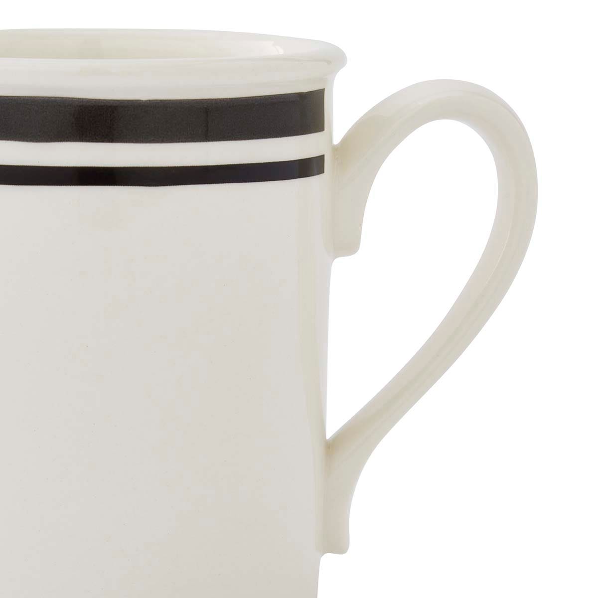 Potter's Stripe Breakfast Mug, Black