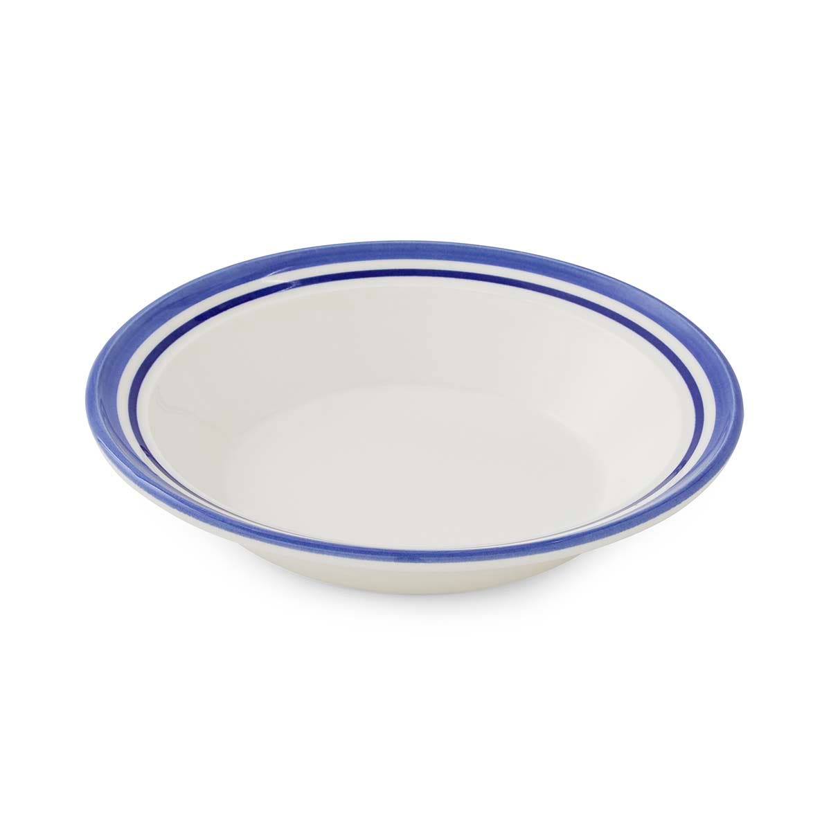 Potter's Stripe Set of 4 Soup Plates, Blue