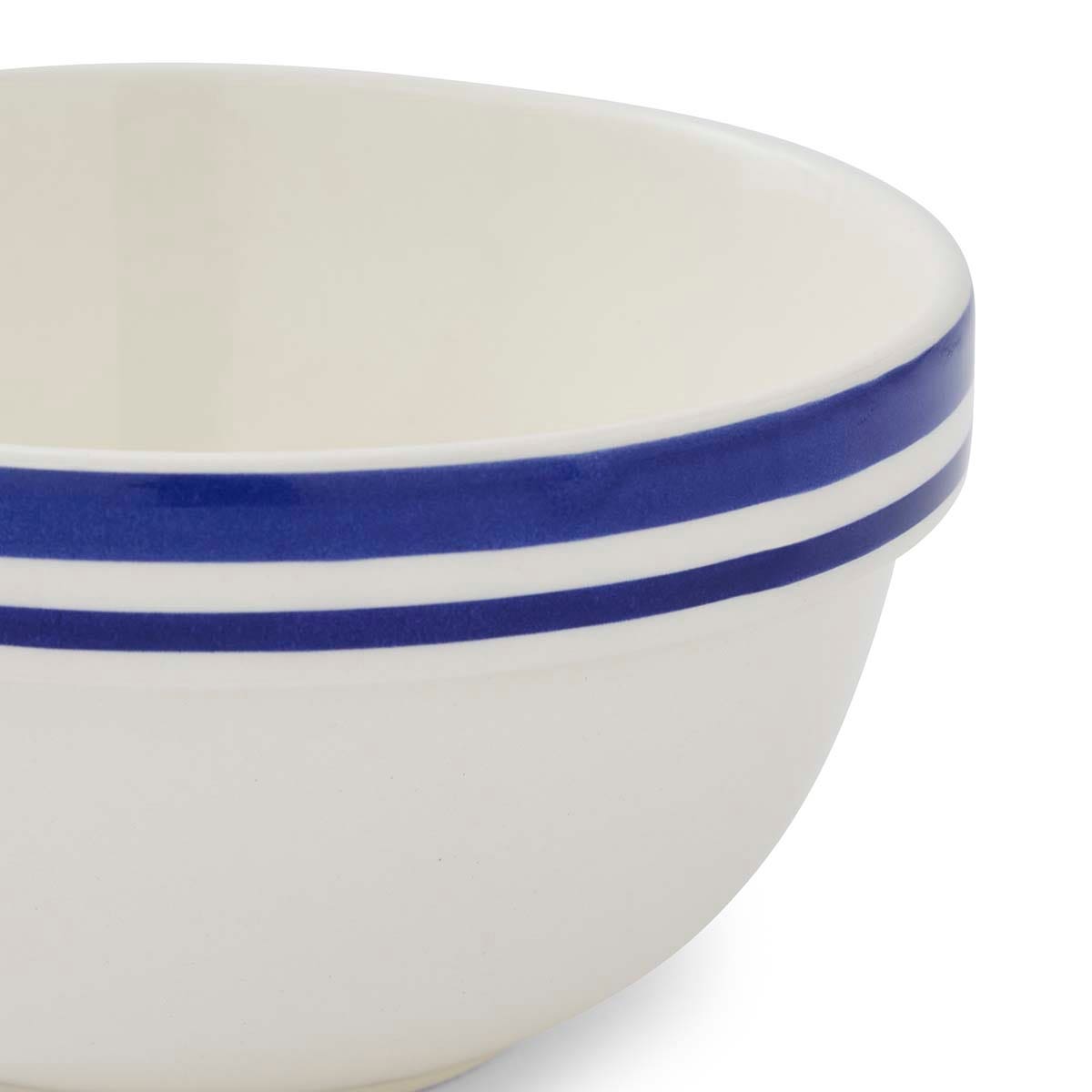 Potter's Stripe Set of 4, 5.5 Inch Stacking Bowls, Blue