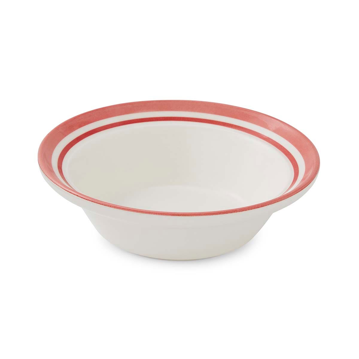 Potter's Stripe Set of 4 Oatmeal Bowls, Red