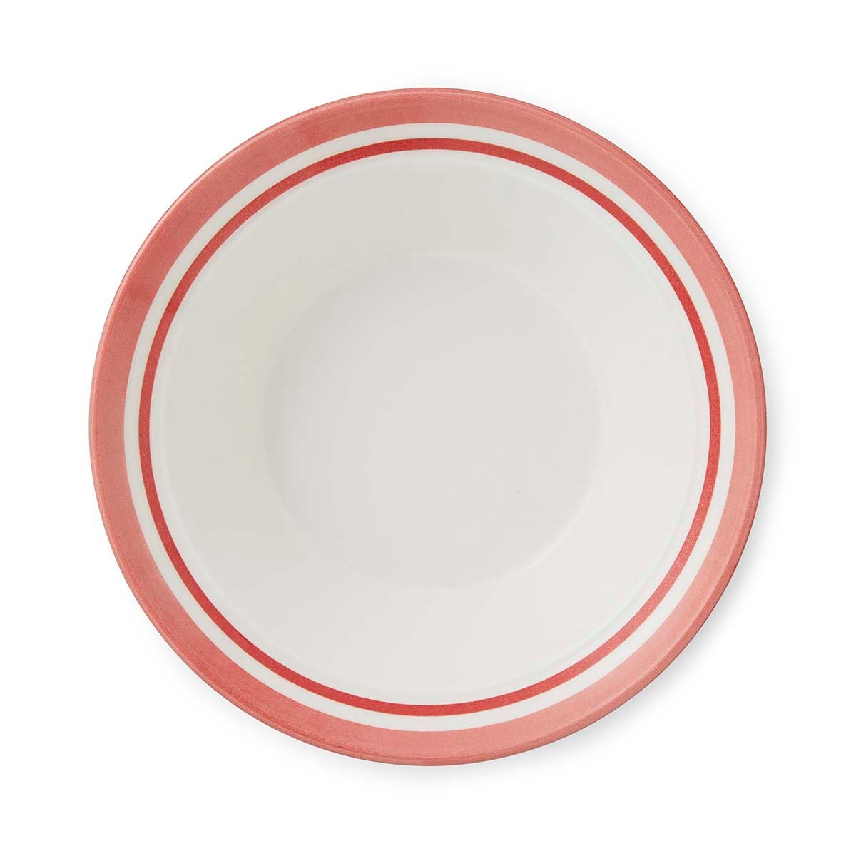 Potter's Stripe Set of 4 Oatmeal Bowls, Red