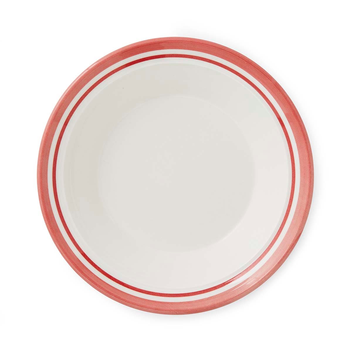 Potter's Stripe Set of 4 Soup Plates, Red