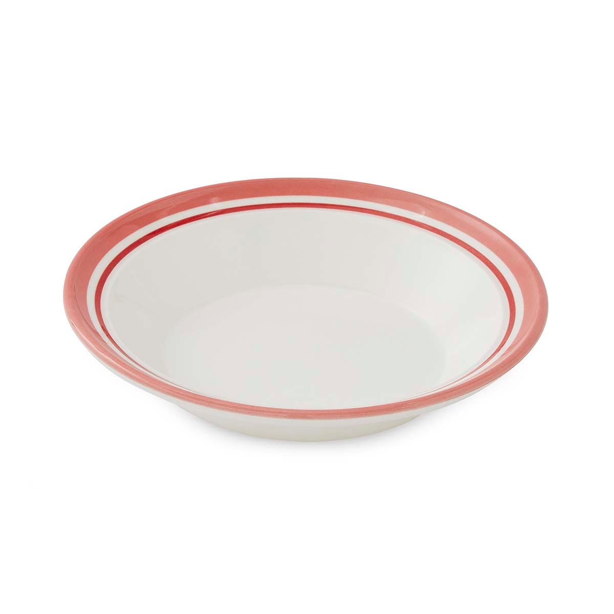 Potter's Stripe Set of 4 Soup Plates, Red