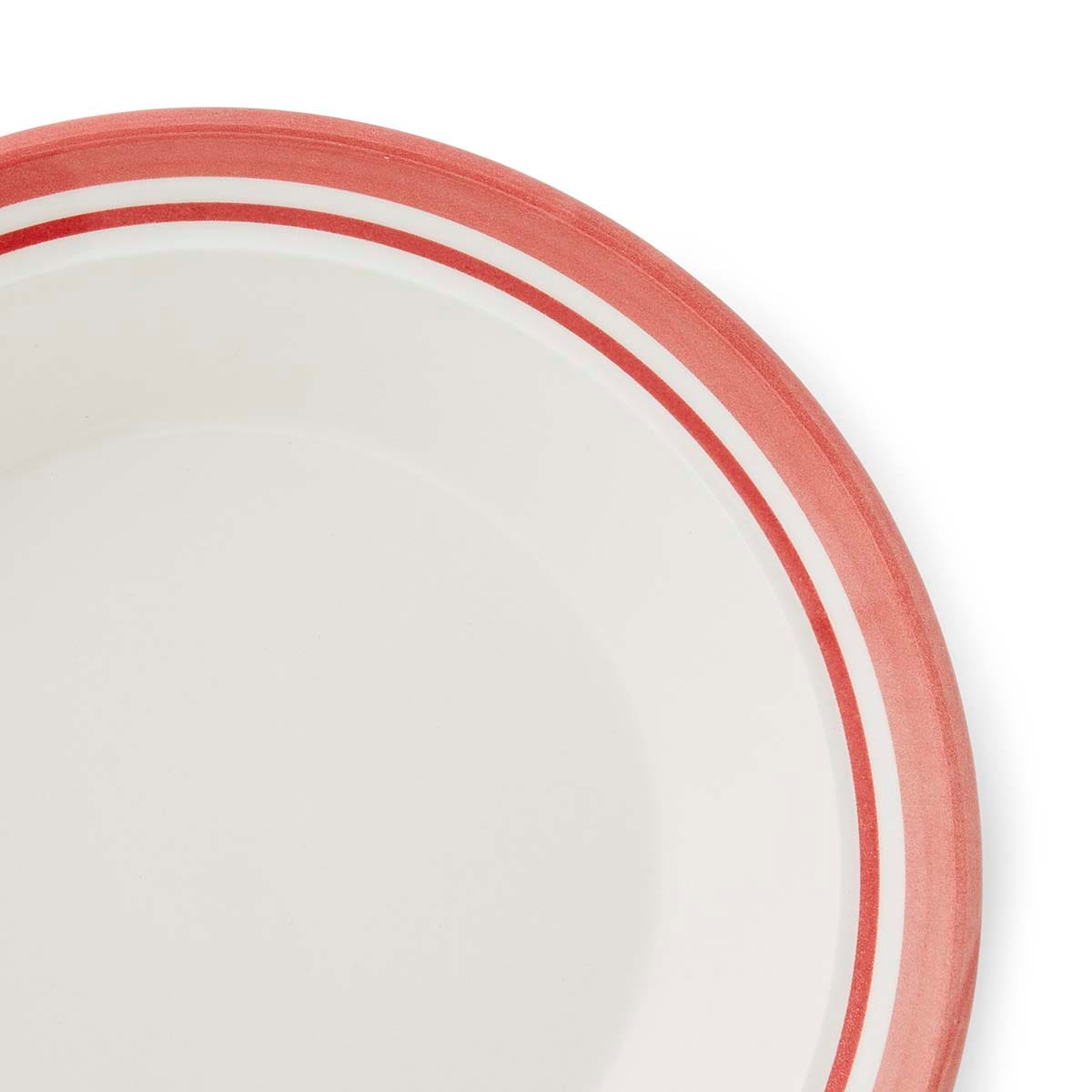 Potter's Stripe Set of 4 Soup Plates, Red